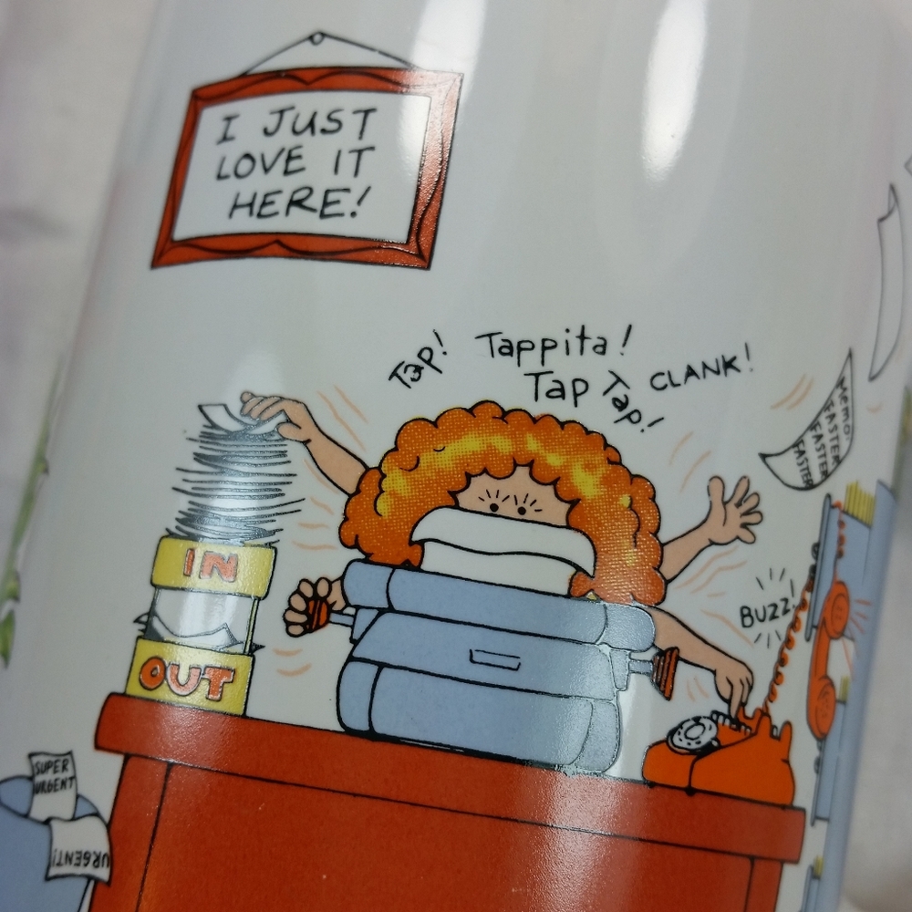 Hallmark MUG "How to Get Along at the Office" Multitasking 10 oz Cup 1984 - Picture 9 of 11